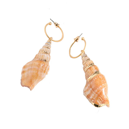 Vacation Conch Alloy Shell Three-Dimensional Women'S Drop Earrings 1 Pair