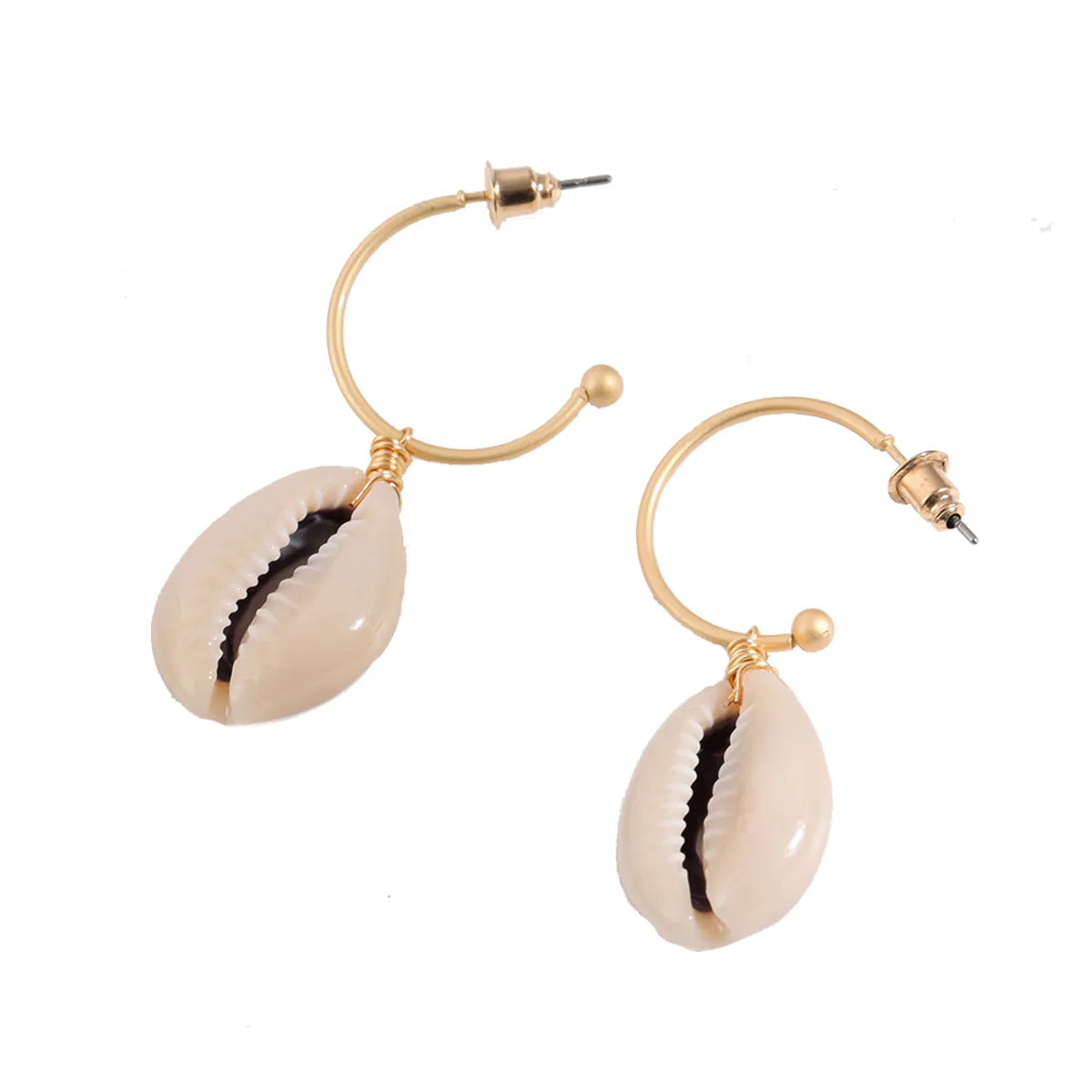 Vacation Conch Alloy Shell Three-Dimensional Women'S Drop Earrings 1 Pair