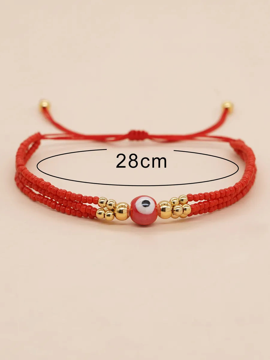 Vacation Devil's Eye Glass Glass Beaded Women's Bracelets