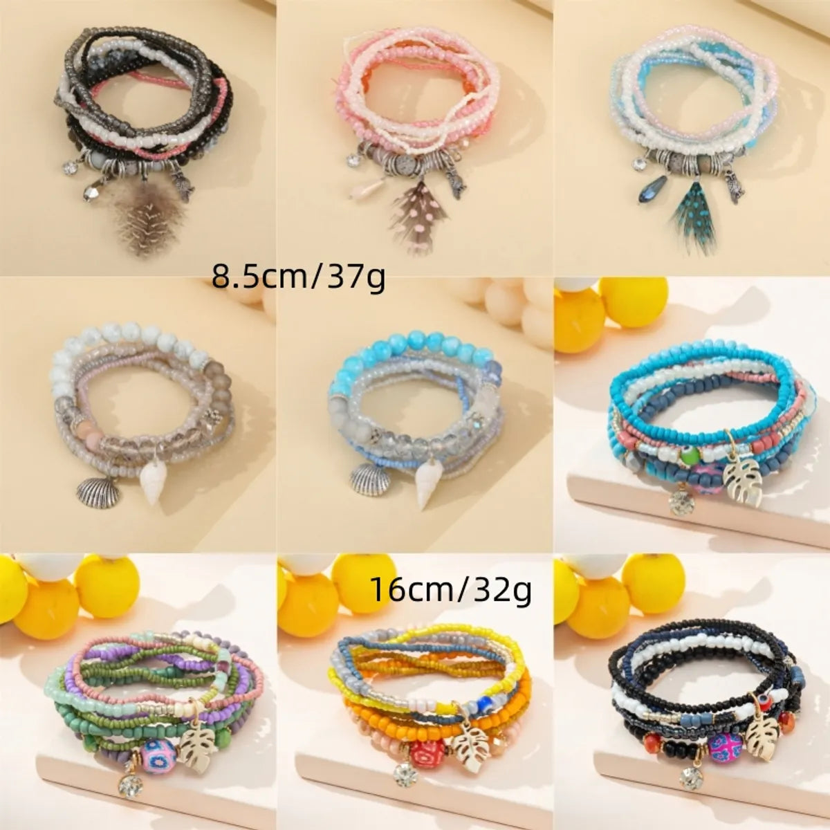 Vacation Ethnic Style Color Block Alloy Glass Beaded Women's Bracelets