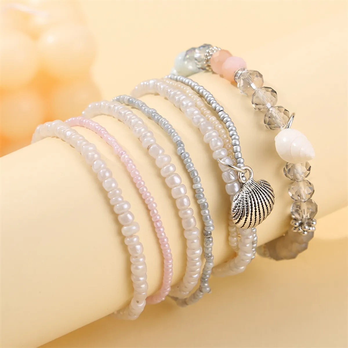 Vacation Ethnic Style Color Block Alloy Glass Beaded Women's Bracelets