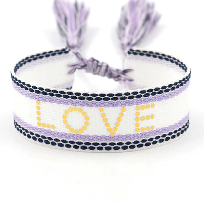 Vacation Ethnic Style Letter Polyester Wholesale Bracelets