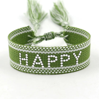 Vacation Ethnic Style Letter Polyester Wholesale Bracelets