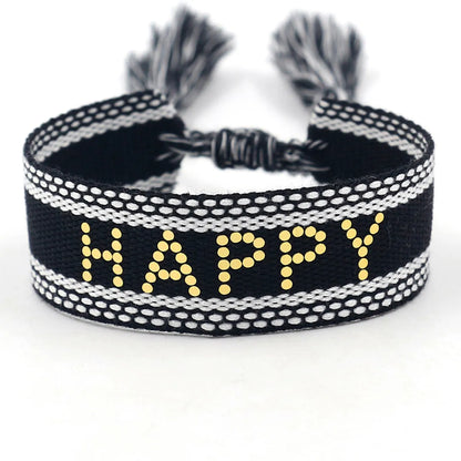 Vacation Ethnic Style Letter Polyester Wholesale Bracelets