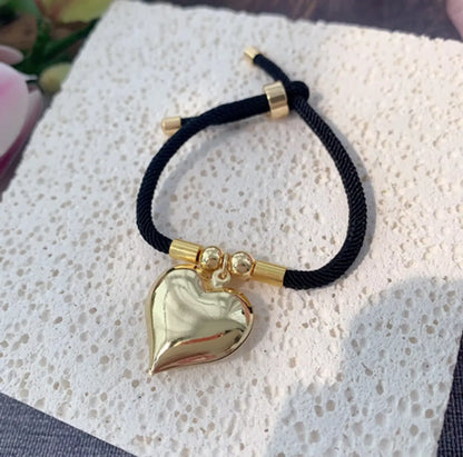 Vacation Ethnic Style Simple Style Heart Shape 18K Gold Plated Rope Copper Wholesale Bracelets