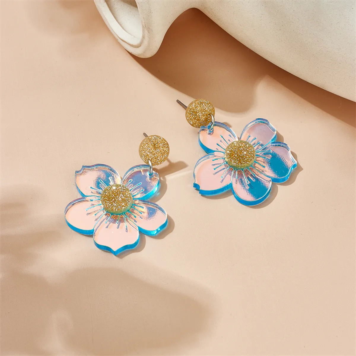 Vacation Flower Arylic Women's Drop Earrings