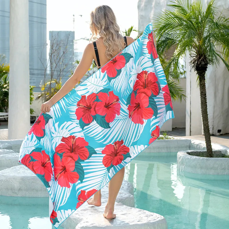 Vacation Fruit Flower Argyle Beach Towels