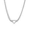 304 Stainless Steel 18K Gold Plated Vacation Plating Heart Shape Bracelets Necklace