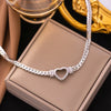 304 Stainless Steel 18K Gold Plated Vacation Plating Heart Shape Bracelets Necklace