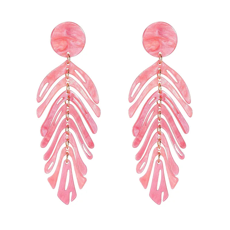 Vacation Leaves Arylic Women'S Drop Earrings