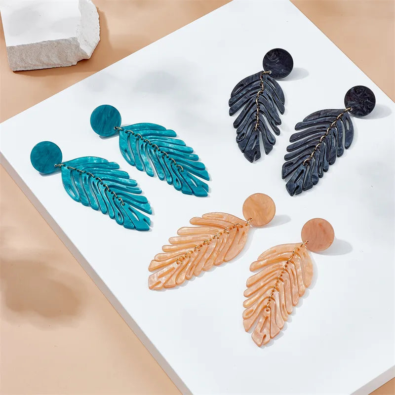 Vacation Leaves Arylic Women'S Drop Earrings