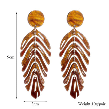 Vacation Leaves Arylic Women'S Drop Earrings