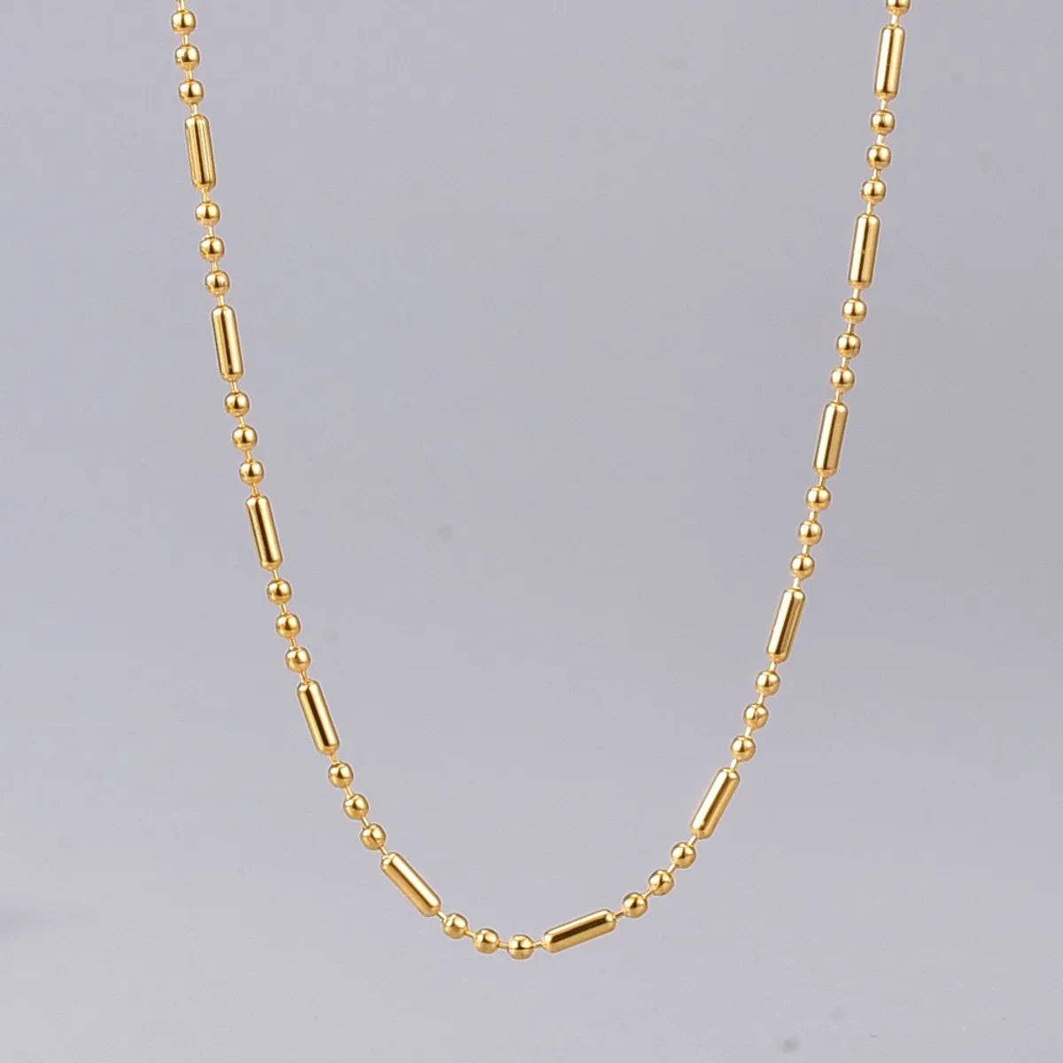 Vacation Modern Style Classic Style Solid Color Stainless Steel Plating 18k Gold Plated Necklace