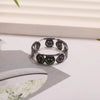 Vacation Modern Style Heart Shape Smile Face Flower Plastic Resin Women'S Rings