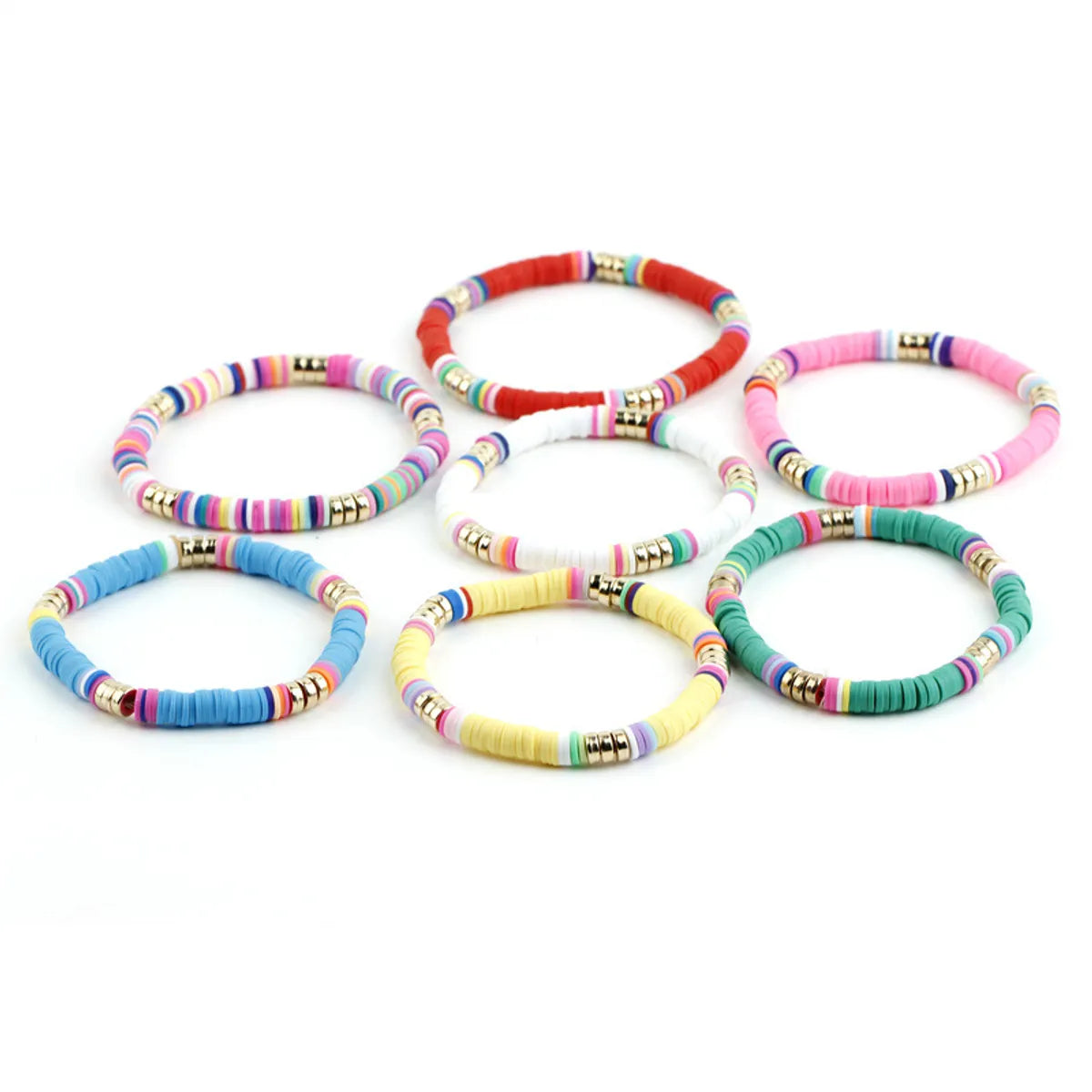 Vacation Multicolor Alloy Soft Clay Wholesale Bracelets