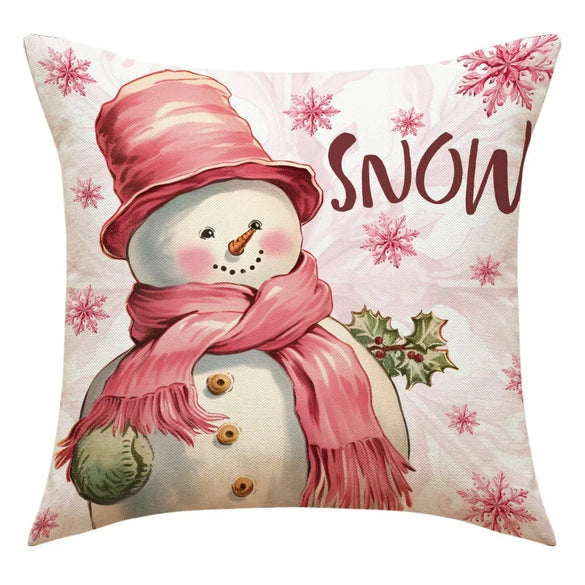 Vacation Santa Claus Linen Pillow Cases