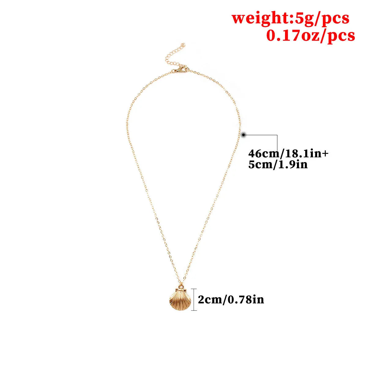 Vacation Shell Alloy Wholesale Pendant Necklace