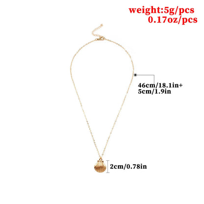 Vacation Shell Alloy Wholesale Pendant Necklace