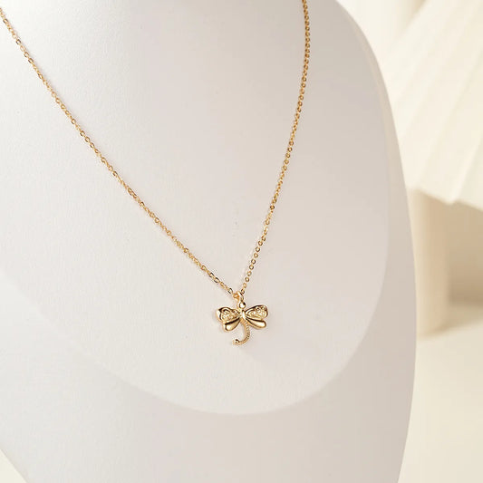 Vacation Simple Style Classic Style Dragonfly Gold Plated Zinc Alloy Wholesale Necklace