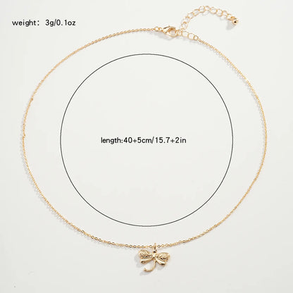 Vacation Simple Style Classic Style Dragonfly Gold Plated Zinc Alloy Wholesale Necklace