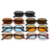 Vacation Simple Style Color Block Ac Square Full Frame Women'S Sunglasses