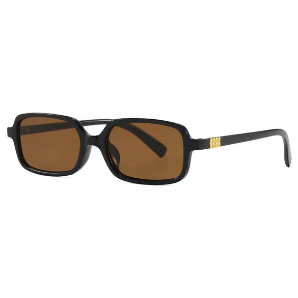 Vacation Simple Style Color Block Ac Square Full Frame Women'S Sunglasses