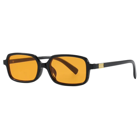 Vacation Simple Style Color Block Ac Square Full Frame Women'S Sunglasses