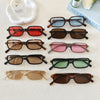 Vacation Simple Style Color Block Resin Square Full Frame Women'S Sunglasses
