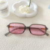 Vacation Simple Style Color Block Resin Square Full Frame Women'S Sunglasses