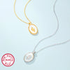 Vacation Simple Style Commute Rose Sterling Silver Plating Inlay Shell 18k Gold Plated White Gold Plated Pendant Necklace
