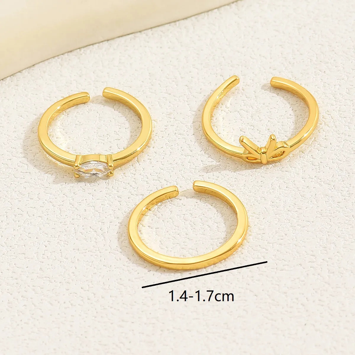 Vacation Simple Style Flower Bow Knot Copper Enamel Plating Inlay Zircon 18k Gold Plated Women'S Toe Rings