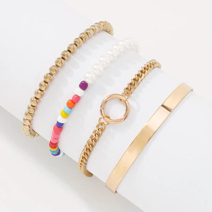 Vacation Simple Style Geometric Alloy Women'S Bracelets