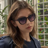 Vacation Simple Style Solid Color Pc Cat Eye Full Frame Women'S Sunglasses
