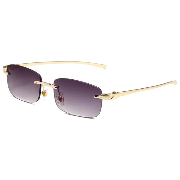 Vacation Simple Style Solid Color Pc Square Frameless Women'S Sunglasses