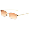Vacation Simple Style Solid Color Pc Square Frameless Women'S Sunglasses