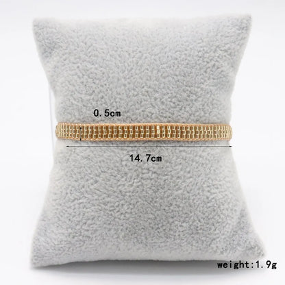 Vacation Simple Style Solid Color Seed Bead Rope Beaded Knitting Women's Bracelets