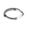 Vacation Simple Style Customization Laser Engraving Solid Color Wax Rope Titanium Steel String Bracelets Wholesale