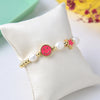 Vacation Star Smiley Face Pearl Metal Beaded Knitting Bracelets 1 Piece