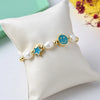 Vacation Star Smiley Face Pearl Metal Beaded Knitting Bracelets 1 Piece