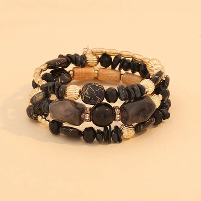 Vacation Stone 18K Gold Plated 304 Stainless Steel Stone Wholesale Bracelets