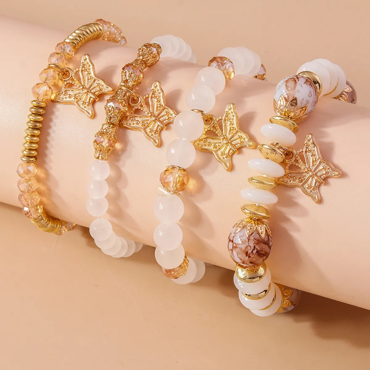 Vacation Streetwear Butterfly Beaded Wholesale Bracelets