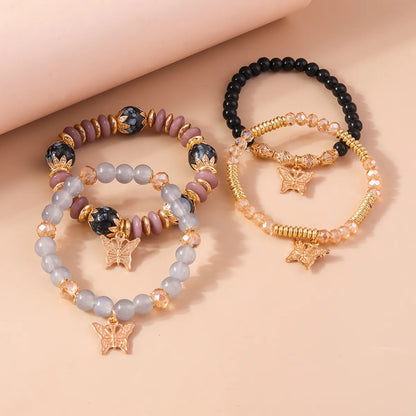 Vacation Streetwear Butterfly Beaded Wholesale Bracelets