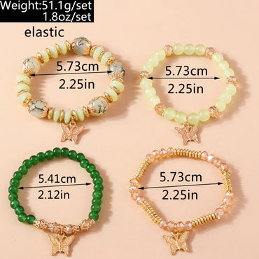 Vacation Streetwear Butterfly Beaded Wholesale Bracelets