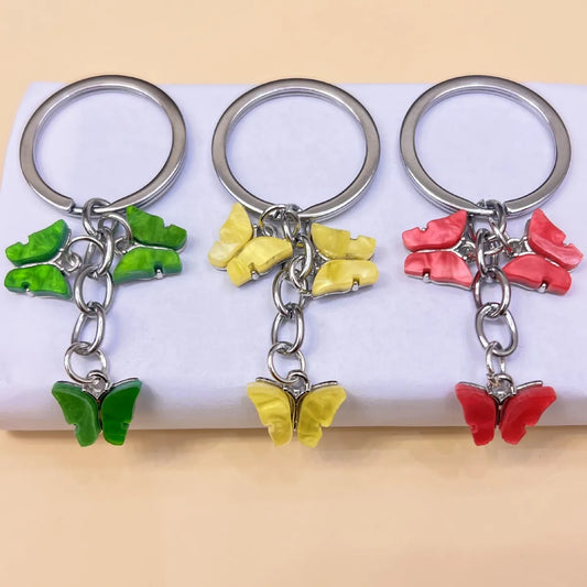 Vacation Sweet Color Block Alloy Keychain