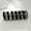 Vacuum Plating Laser Marking Stainless Steel Geometric Ring For Men