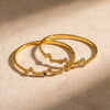 Vacuumplated Stainless Steel Bracelet For Women With Irregular Zircon Design And Understated Luxury Style
