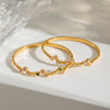 Vacuumplated Stainless Steel Bracelet For Women With Irregular Zircon Design And Understated Luxury Style