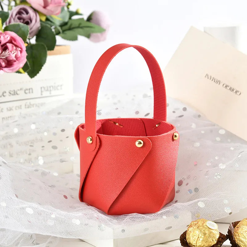 Valentine'S Day Bag Pu Leather Wedding Party Gift Wrapping Supplies