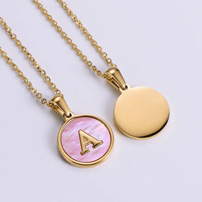 Fashion Letter Titanium Steel Plating Pendant Necklace