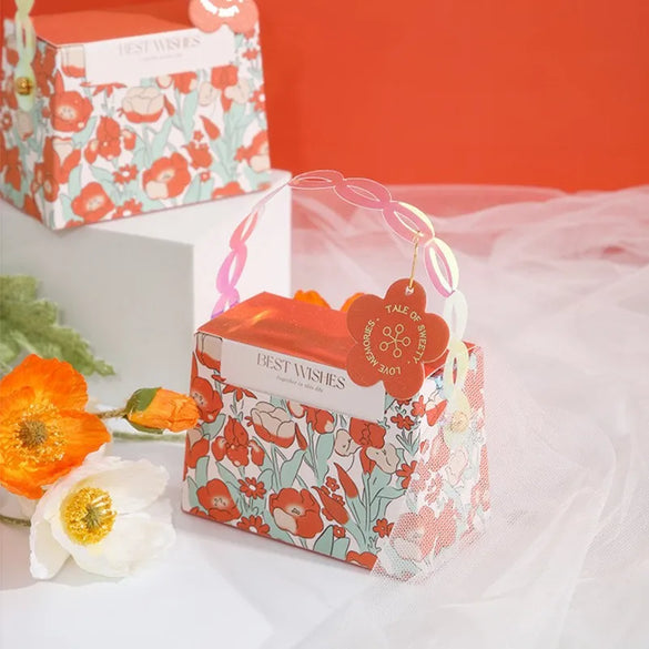 Valentine'S Day Cute Flower Paper Wedding Gift Bags